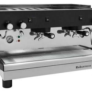 КОФЕМАШИНА ПОЛУАВТОМАТ ROBUSTEZZA ST2M/ ЧЕРНАЯ+ВЫСОКАЯ ГРУППА МУЛЬТИФАЗНАЯ