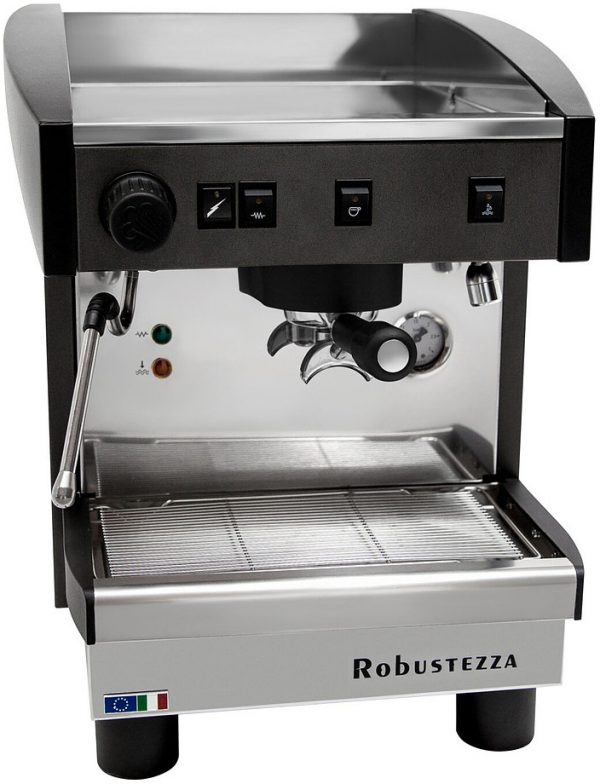 КОФЕМАШИНА ПОЛУАВТОМАТ ROBUSTEZZA ST1M/ ЧЕРНАЯ+ВЫСОКАЯ ГРУППА 1Ф
