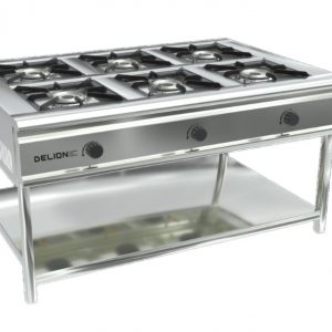 Плита газовая кухонная 6-ти конфорочная DELION